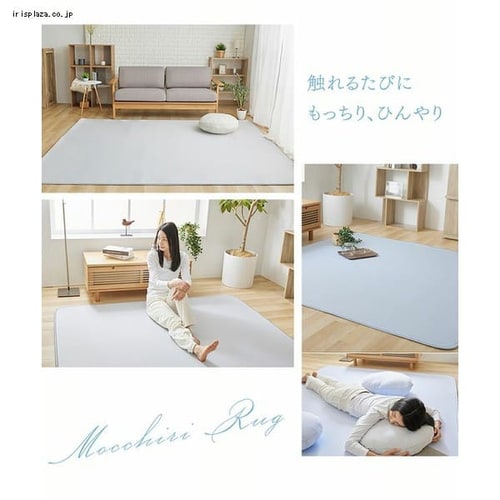 ラグ 夏用 接触冷感 200×250cm ライトグレー 7255850 │アイリス