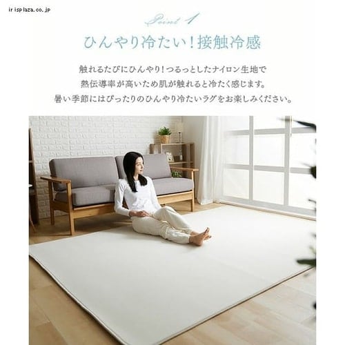 【在庫処分】アイリスオーヤマ  夏用ラグ 接触冷感ジェルタイプ 185×185 Amazon｜アイリスオーヤマ 【ひんやり長持ちジェル】 夏用ラグ 接触冷