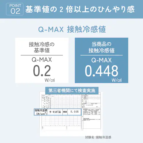 タオルケット シングル 夏用 接触冷感 Q-max0.448 ホワイト_7