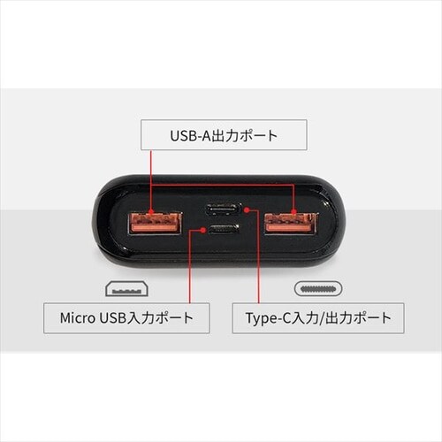 モバイルバッテリー 3台同時充電 10000mAh IPB-C1003 ブラック _11