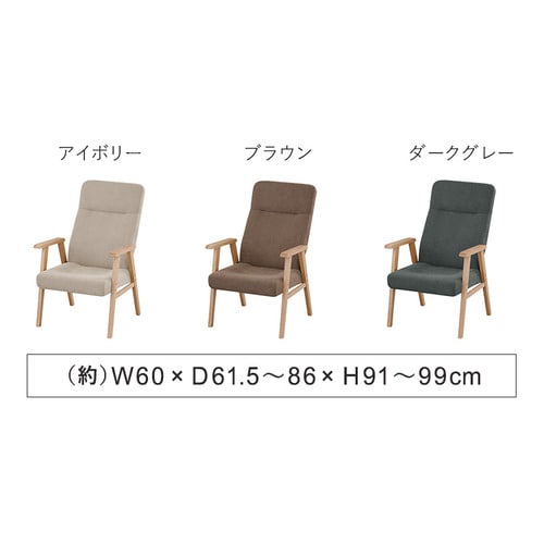 ウッドアームチェア Lサイズ WACN-L アイボリー 7256552 │アイリス