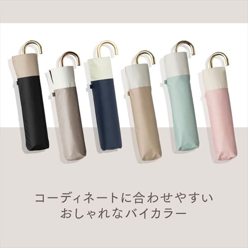 傘 日傘 折りたたみ傘 UVカット 晴雨兼用 ビコーズ PUバイカラー ミニ