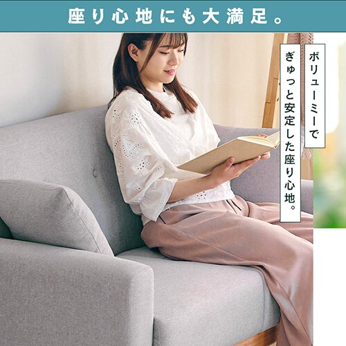 ソファ 2人掛け コンパクト NDS-2S ベージュ 7257126 │アイリス