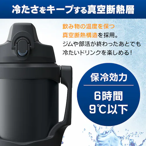 サーモス スポーツジャグ ワンタッチ FJQ-2001 2L 真空断熱 ネイビー_3
