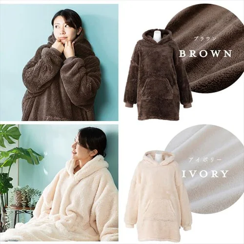 Blanko プルオーバー 85cm丈 マイクロミンクファー 洗濯可 ブラウン _14