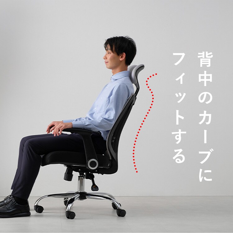 オフィスチェア①②（アイリスプラザ）※予約者有り オフィスチェア アームアップ式 メッシュバック 3段階ヘッドレスト OFC
