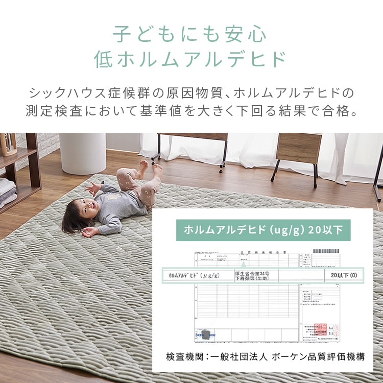 ラグ フランネルラグ 4層構造 抗菌防臭 防ダニ加工 190cm×240cm 4層