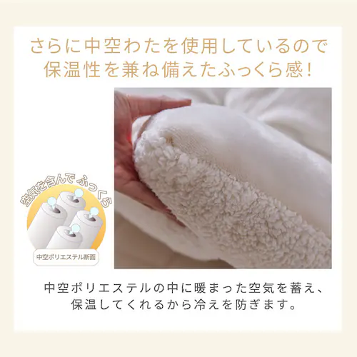 こたつ布団 正方形 190×190cm リバーシブル アイボリー _7