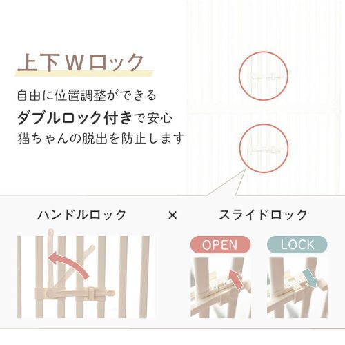 飛び出し防止ペットゲート にゃんドア ホワイト 1271107004 猫 ゲート