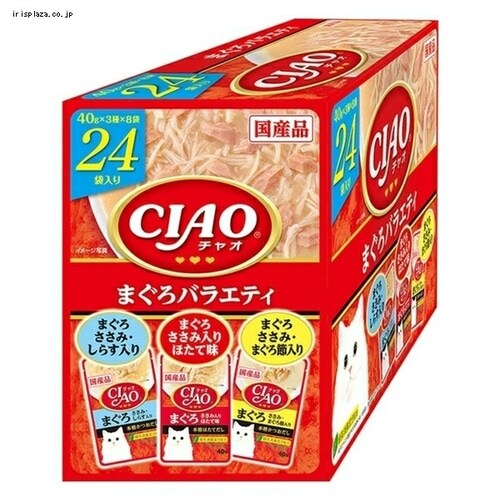 いなばペットフード CIAOパウチ まぐろ・ささみバラエティ 24袋入り