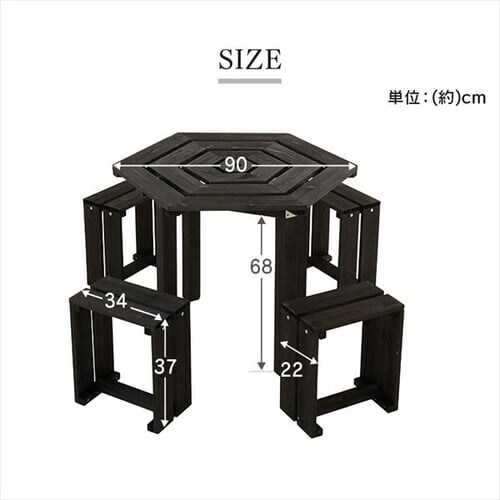 �ؐ��Z�p�e�[�u�� 5�_�Z�b�g ��90cm_8