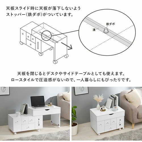 コスメワゴン ホワイト【代引き不可】 7259327│アイリスオーヤマ公式