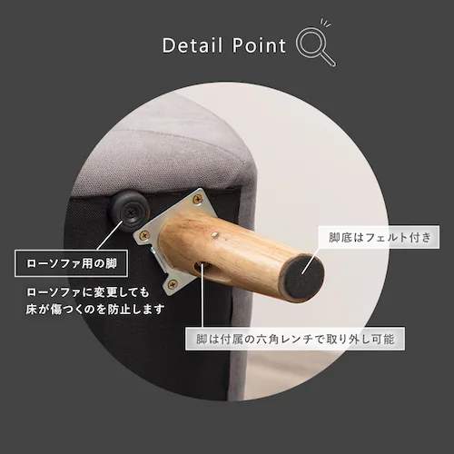 ソファ 1人掛け コンパクト アイボリー_10
