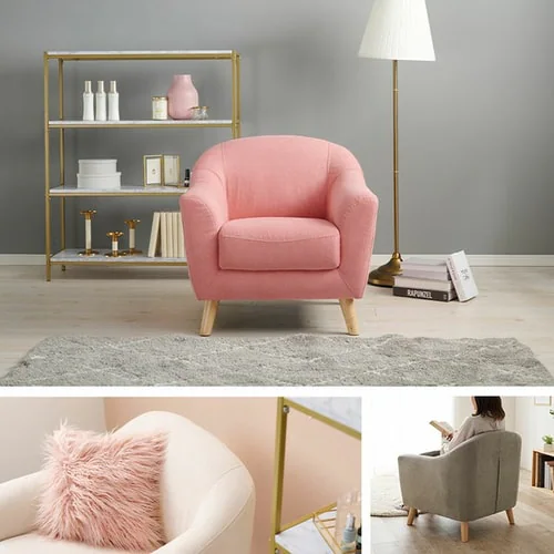 ソファ 1人掛け コンパクト 2WAY 1P-PI ピンク 【代引き不可】_11