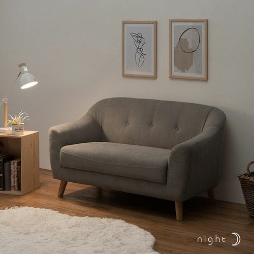 ソファ 2人掛け コンパクト 2WAY 2P-GY グレー 【代引き不可】 7259345