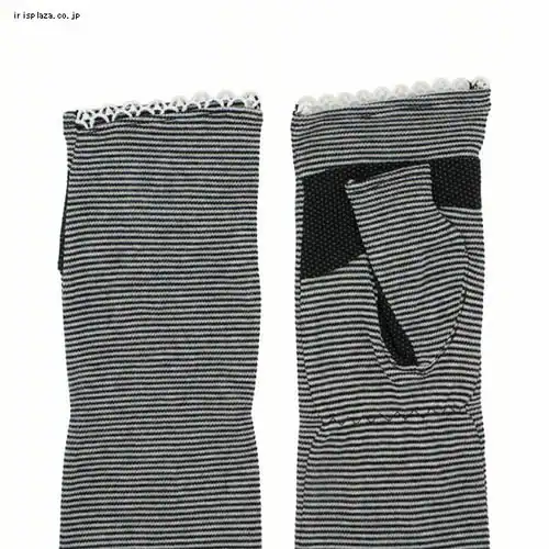 綿キシリ冷感ロングアームボーダー 9457 黒【代引き不可】_3