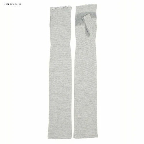 綿キシリ冷感ロングアームボーダー 9457 黒【代引き不可】_4