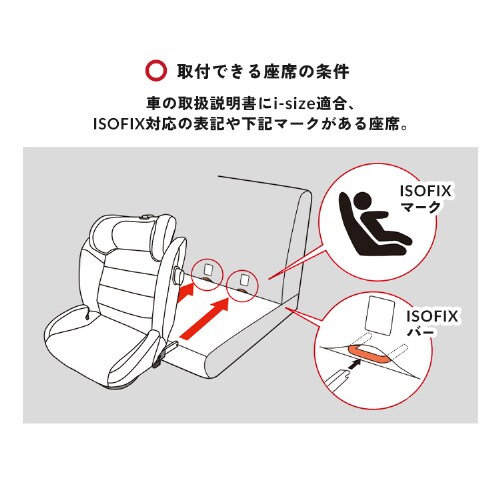 【美品】モンレーヴ　プロシャン　チャイルドシート　ジュニア　ISOFIX 説明書 アウトレット品】ジュニアシート ISOFIX 4歳から12歳 固定式 R129適合