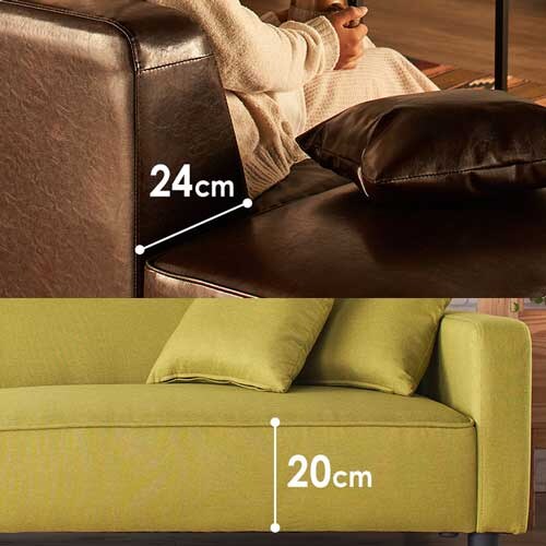 �\�t�@ 2�l�|�� ���[�^�C�v �R���p�N�g �I�b�g�}�����N�b�V�����t�� PVC�u���E��_15