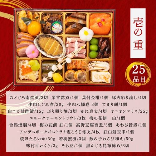 【25品目】金沢迎賓館 金茶寮 酒肴おせち一段重_4