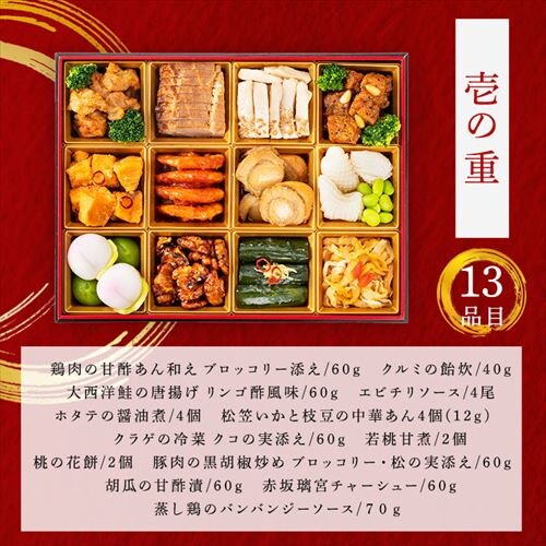 【13品目】赤坂璃宮 中華おせち一段重_4