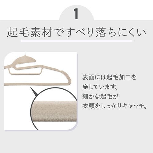 30本】 ハンガー フロッキーハンガー グレー 7262759 │アイリス