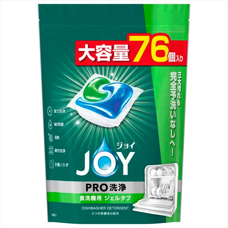 P&G ジョイ 食洗器用洗剤 ジェルタブ 76個 7263177 │アイリスオーヤマ