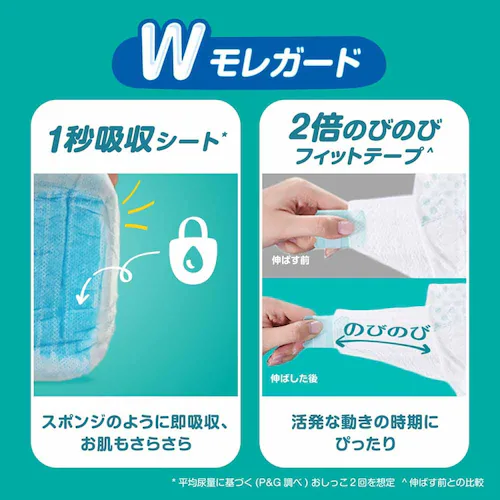 【68枚】パンパースさらさらケア スーパ−ジャンボ 新生児(5kgまで) ベビーおむつ おむつ テープタイプ_6