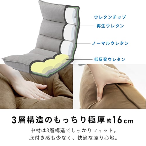 座椅子 NFC-01 ブラウン【プラザセレクト】 7263422 │アイリス