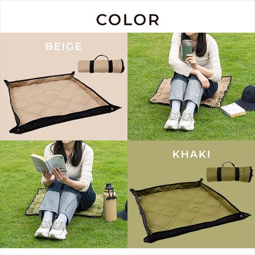 極厚レジャーシート 60×60 ベージュ【プラザセレクト】 7265449