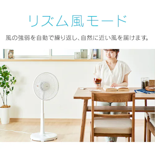 扇風機 DCモーター 左右首振り リモコン付 テクノス TEKNOSKI-327DC(G) グレー_11