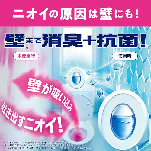 ファブリーズW消臭 トイレ用消臭剤 消臭+抗菌 本体+詰替え1個 P&G ウルトラ・フレッシュ・シャボン_2