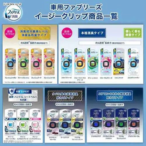 P&G ファブリーズ 車用 イージークリップ 消臭成分最高レベル 2.5ml 2個パック フレッシュシトラス_5