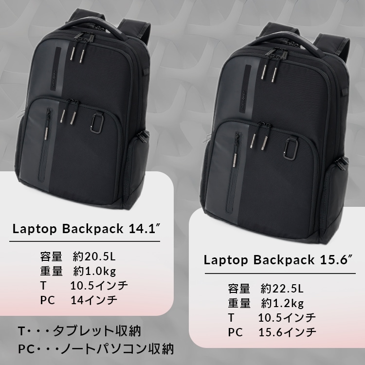 Samsonite LPT BACKPACK 15.6 BLACK 142143-1041 【プラザセレクト