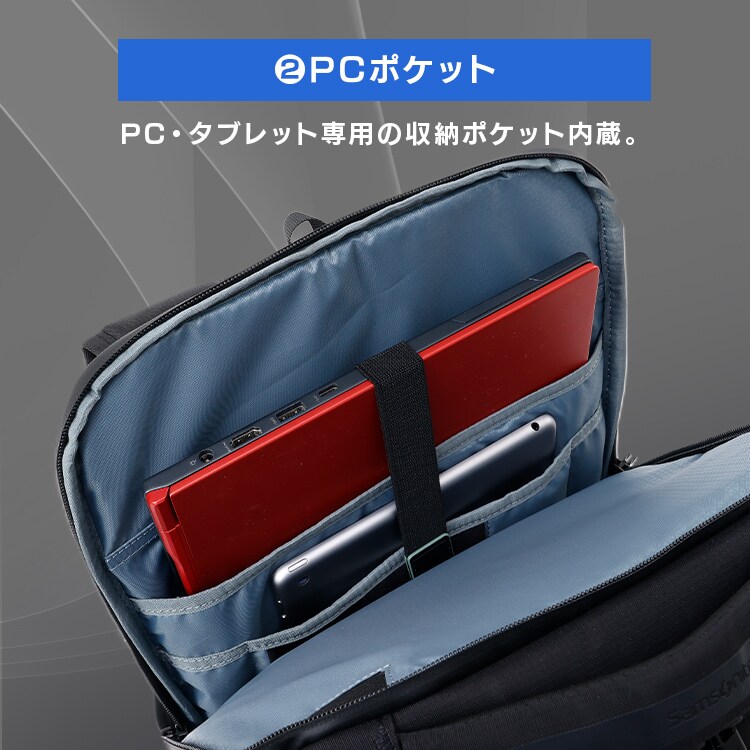 Samsonite LPT BACKPACK 15.6 BLACK 142143-1041 【プラザセレクト