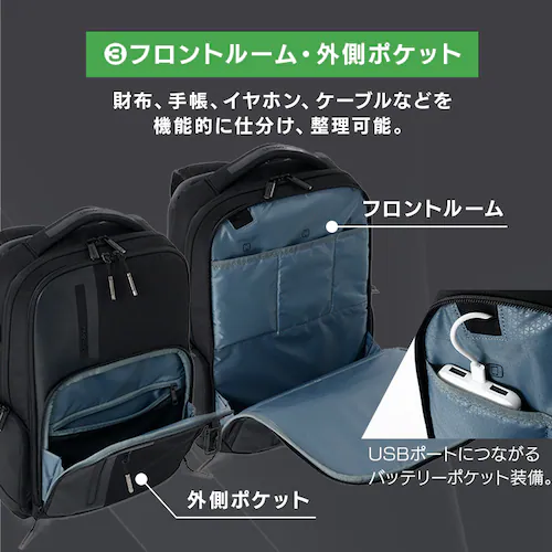 Samsonite LPT BACKPACK 15.6 BLACK 142143-1041 �y�v���U�Z���N�g�z_7