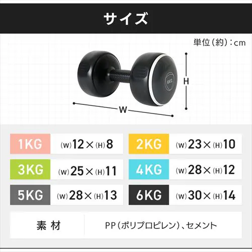 ダンベルセット TKS42HM002-1KG 1kg/ピンク【プラザセレクト】_6