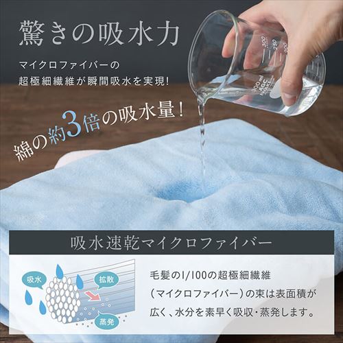 クイックドライ フェイスタオル パープル 7266829 │アイリスオーヤマ