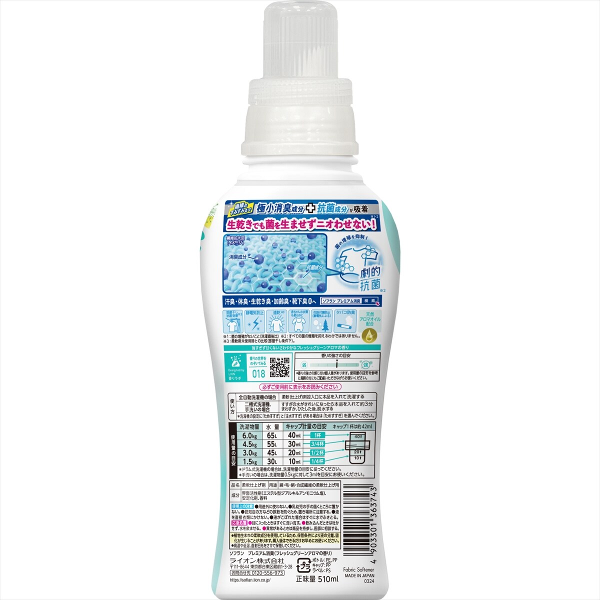 生産終了ソフラン プレミアム消臭 0.00 本体530ml＆詰替1200ml×8 ソフラン プレミアム消臭｜お洗濯 | ライオン株式会社
