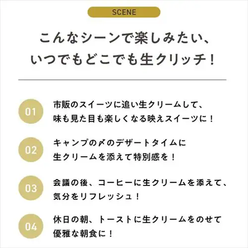 貝印 自動生クリームホイッパー 生クリッチ (namacrich) DK5150 ホワイト_8