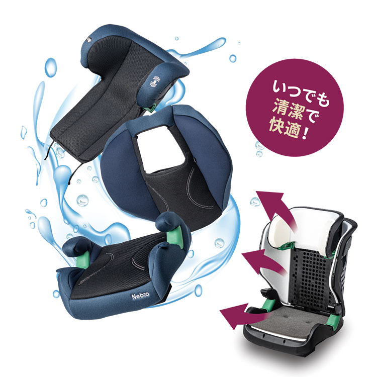 ジュニアシート ブースターシート ISOFIX 固定式 3歳半から12歳 R129