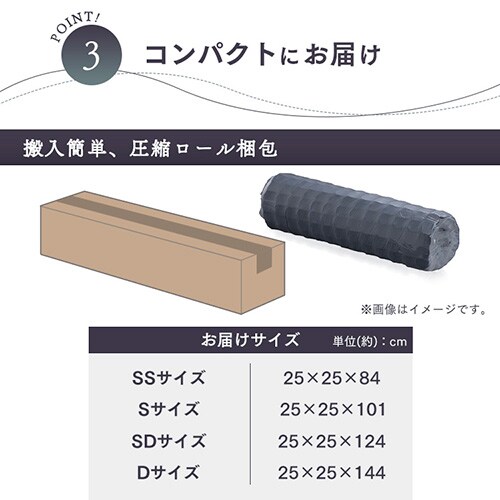 マットレス セミシングル ボンネルコイル 厚さ14cm ホワイト 7269409