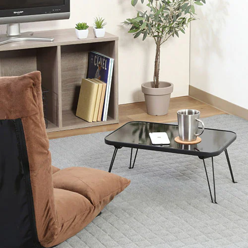 ���[�e�[�u�� �܂肽���� 45�~30cm �J���[�~�j�e�[�u�� CCB4530 14422 �u���b�N�~�u���b�N_8