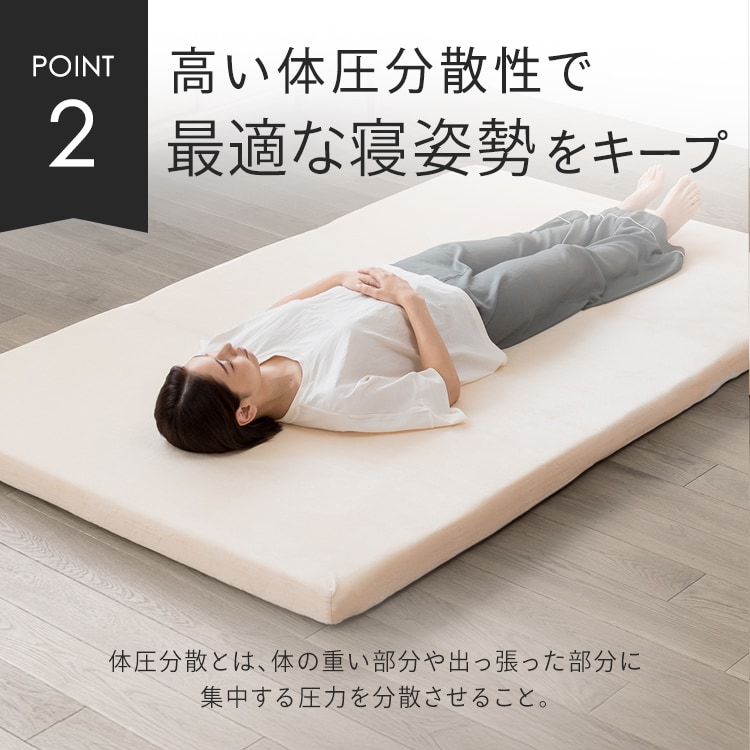 マットレス シングル 高反発 厚さ7cm ウレタン グレー 7269469