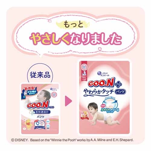 3個セット】グーンプラス やわらかタッチ パンツ 232202 Mサイズ52枚
