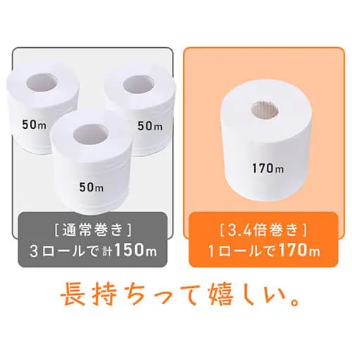 【6ロール】トイレットペーパー シングル 再生紙 スマートエール 芯なし_4