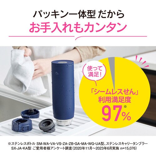水筒 720ml 象印 シームレスせん SM-VB72 大容量 ステンレスマグ
