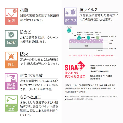 フローリングシート 抗菌・防カビ加工 簡単カット 273cm×261cm 4.5畳 江戸間 コルソウッド(ナチュラル)【時間指定不可】【代引不可】【同梱不可】【直送】_12