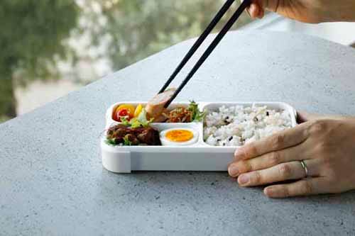 弁当箱 薄型 1段 400ml シービージャパン フードマン スリム 汁漏れ防止 抗菌 食洗機対応 ライトグレー【プラザセレクト】_4