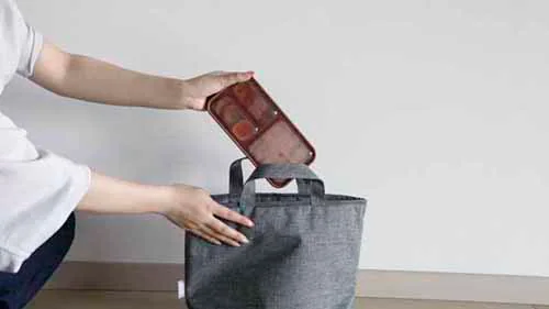 弁当箱 薄型 1段 400ml シービージャパン フードマン スリム 汁漏れ防止 抗菌 食洗機対応 ライトグレー【プラザセレクト】_7